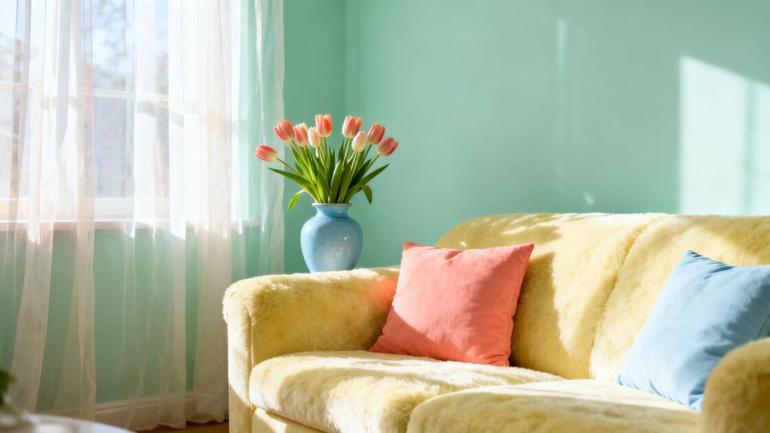 fresh spring color ideas for living rooms and kitchens